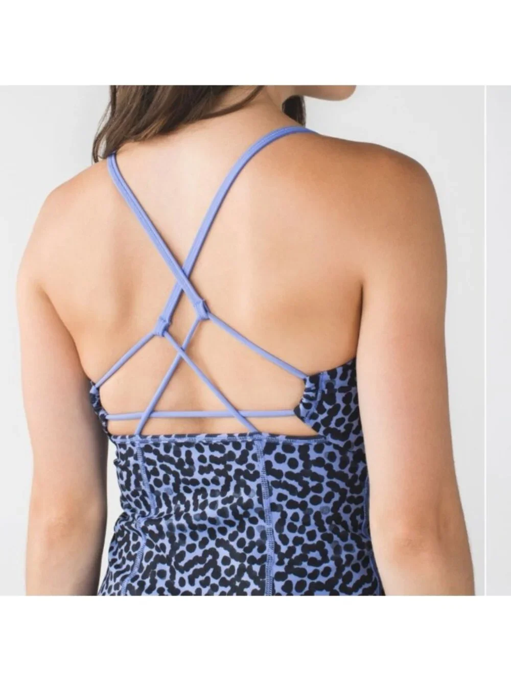 Lululemon Dancing Warrior Tank Ace Spot Lullaby Black / Lullaby